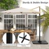 9.5 Feet Square Patio Cantilever Umbrella with 360° Rotation