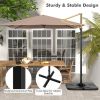 9.5 Feet Square Patio Cantilever Umbrella with 360° Rotation