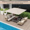 9.5 Feet Square Patio Cantilever Umbrella with 360° Rotation