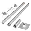 8ft Sun Sail Pole Post Silver