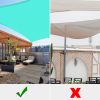 16'x12' Rectangle Sun Shade Sail/ Pearl Aqua