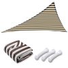 22' x 22' x 22' Triangle Sun Shade Sail/ Coffee+White