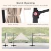 9.5 Feet Square Patio Cantilever Umbrella with 360° Rotation