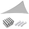 25' x 25' x 25' Triangle Sun Shade Sail/ Gray+White