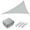 25' x 25' x 25' Triangle Sun Shade Sail/ Cload Gray