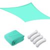 16'x12' Rectangle Sun Shade Sail/ Pearl Aqua