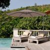10 Feet Patio Umbrella with Crank and Solar LED Lights