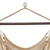Caribbean Large Hammock Chair Swing Seat Hanging Chair with Tassels Tan  XH