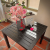 MEOOEM Patio Dining Set  Bistro Set Outdoor Furniture Square Bistro Metal Table Side Table and Swivel Dining Chairs with Cushion