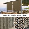 Outdoor cordless patio sunshade splice curtain rolled up porch pavilion Mocha