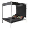 U_STYLE Outdoor Patio Sunbed Daybed with Cushions, Adjustable Seats