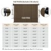 Outdoor cordless patio sunshade splice curtain rolled up porch pavilion Mocha