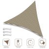 22' x 22' x 22' Triangle Sun Shade Sail/ Coffee+White