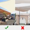 22'x23' Rectangle Sun Shade Sail/ Rice White