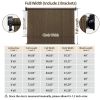 Outdoor cordless patio sunshade splice curtain rolled up porch pavilion Mocha