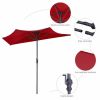 9 Feet Patio Bistro Half Round Umbrella without Weight Base