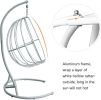 Indoor Outdoor Hanging Egg Swing Chair with Cushion and C Stand;  Egg Shaped Hanging Swing Chair;  Egg-Shaped Hammock Swing Chair Single Seat